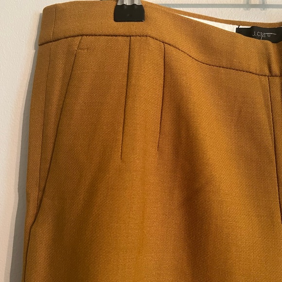 J. Crew Women's Martie Slim Mustard Stretch Wool Blend Ankle Pants Size 6T